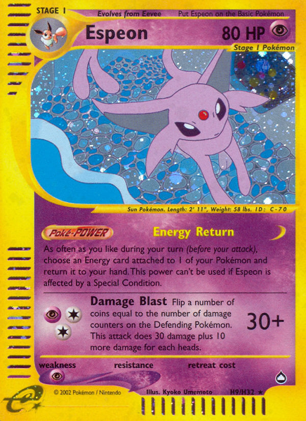E-Series Aquapolis Holo Espeon #H9/H32